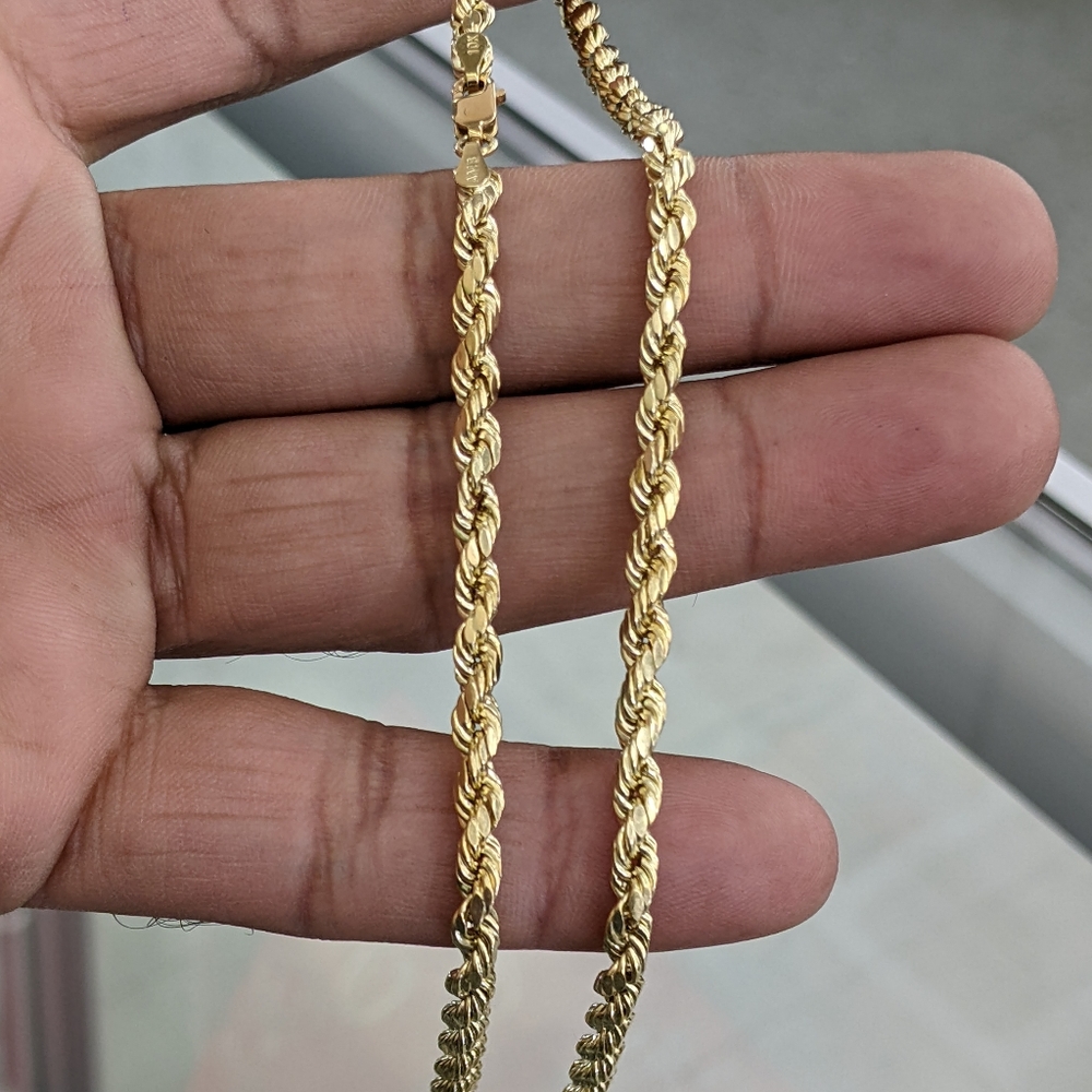 10kt Real Gold Rope Chain - Picture 7 of 9